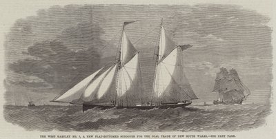 The West Hartley No 1, una nuova goletta a fondo piatto per il commercio del carbone del Nuovo Galles del Sud da Edwin Weedon