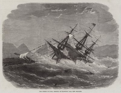 Il naufragio della HMS Orpheus sulla Manukau Bar, Nuova Zelanda da Edwin Weedon