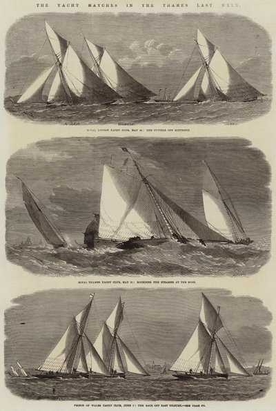 Le gare di yacht nel Tamigi la scorsa settimana da Edwin Weedon