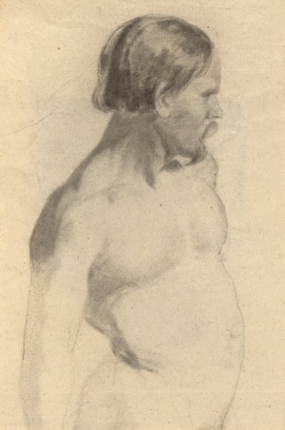Nudo maschile (recto); Stivali, schizzo per La firma del Patto del Mayflower (verso) da Edwin White