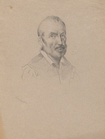 Ritratto di un Uomo, schizzo per la Firma del Patto nella Cabina del Mayflower da Edwin White