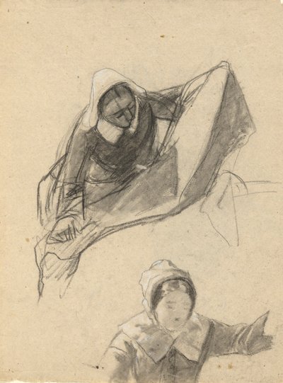 Donna, schizzo per la Firma del Patto nella Cabina del Mayflower da Edwin White
