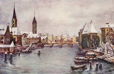 Il Reno: il fiume a Zurigo, inverno da Effie Jardine