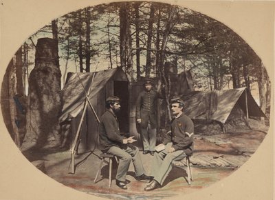 Vita nel campo, quartier generale del 6° Corpo, ca. 1864 da Egbert Guy Fowx
