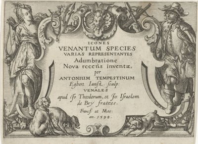 Frontespizio per una serie di scene di caccia da Egbert Jansz.