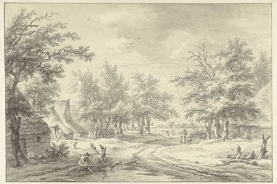 Paesaggio con alcune fattorie e figure da Egbert van Drielst