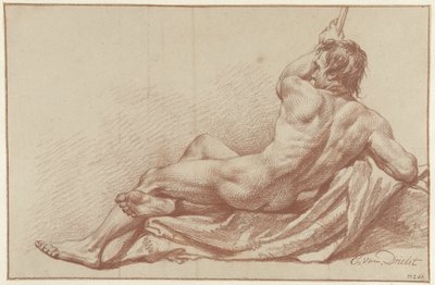 Nudo accademico sdraiato da Egbert van Drielst