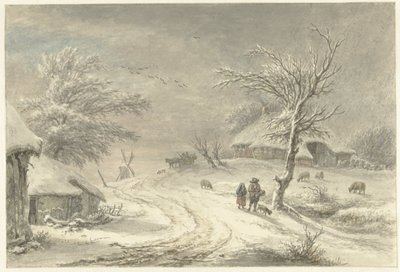 Paesaggio invernale a Exloo, Drenthe da Egbert van Drielst