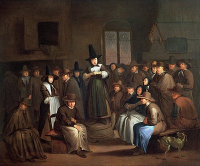 Riunione dei Quaccheri da Egbert van the Elder Heemskerk
