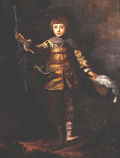 Ritratto di un giovane ragazzo che balla in un bosco da Eglon Hendrick van der (attr. to) Neer