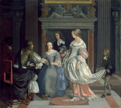 Un interno con signore e signori a carte, metà 1660 da Eglon Hendrick van der Neer