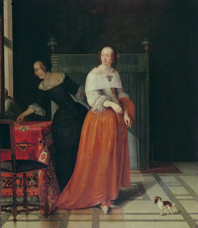 Interno con una signora e la sua cameriera da Eglon van der Neer