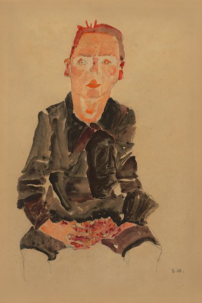 2022 NYR 20682 0724 000(egon schiele seduto con le mani giunte ritratto studio dr oska011034) da Egon Schiele