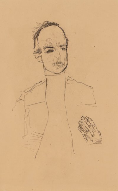 2022 NYR 20682 0724 001(egon schiele seduto ragazzo con mani giunte ritratto studio dr oska011034) da Egon Schiele