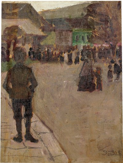 Prima del Leopolditag a Klosterneuburg, 1907 da Egon Schiele