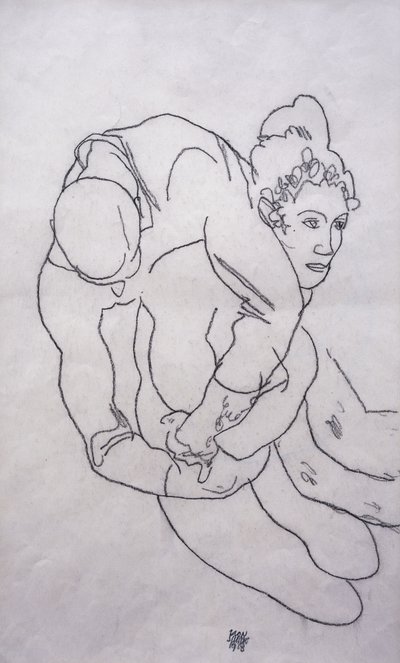 Essere abbracciati, 1918 da Egon Schiele