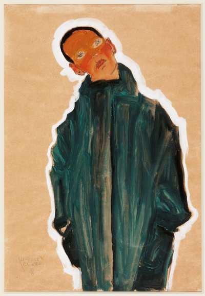 Ragazzo con cappotto verde, 1910 da Egon Schiele