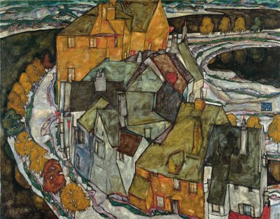 Mezzaluna di case II Isola Città, 1915 da Egon Schiele