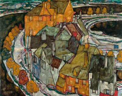 Mezzaluna di case II (Città insulare) da Egon Schiele