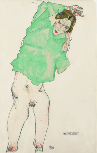 Davanti allo specchio da Egon Schiele