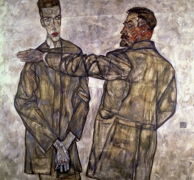 Doppio Ritratto di Otto e Heinrich Benesch, 1913 da Egon Schiele