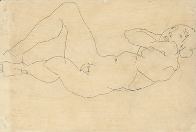 Nudo femminile con le mani dietro la testa, 1914 da Egon Schiele