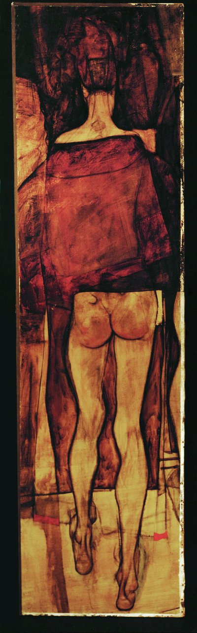 Nudo femminile (olio su tela) da Egon Schiele
