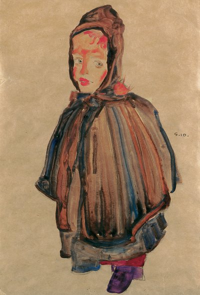 Ragazza con cappuccio, 1910 da Egon Schiele