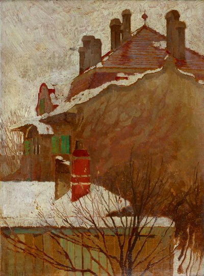 Case in inverno Vista dallo studio da Egon Schiele