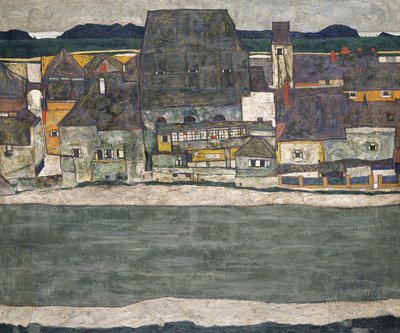 Case sul fiume La città vecchia, 1914 da Egon Schiele