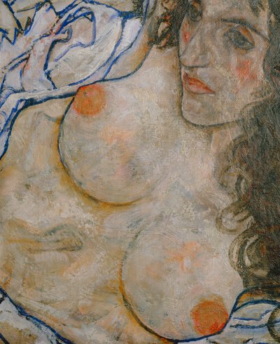 Liegende Frau (olio su tela) da Egon Schiele