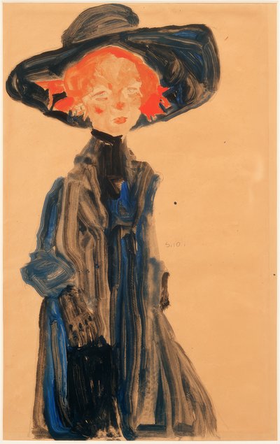 Ragazza in blu da Egon Schiele