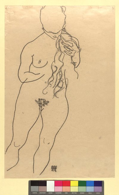 Mädchenakt da Egon Schiele