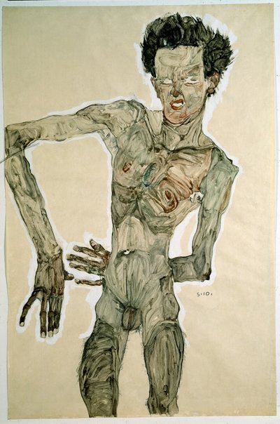 Nudo maschile (Autoritratto) da Egon Schiele