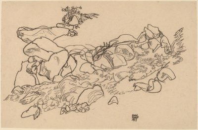 Torrente di montagna da Egon Schiele