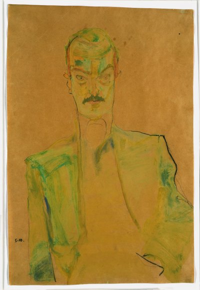 Nudo su Tessuto Colorato, 1911 da Egon Schiele