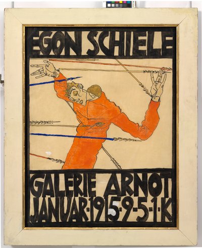 Manifesto della mostra di Egon Schiele alla Galleria Arnot da Egon Schiele