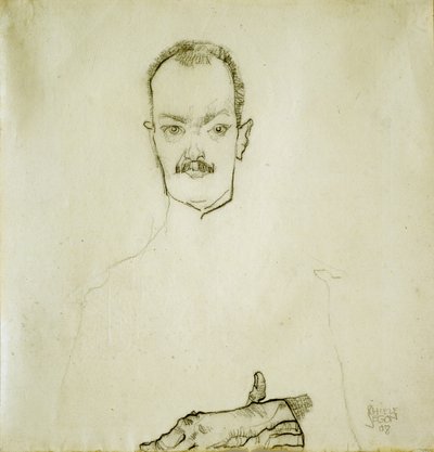 Ritratto di Arthur Roessler, 1910 da Egon Schiele
