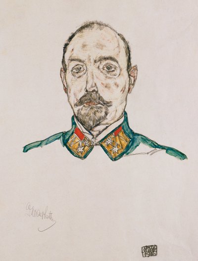 Ritratto di un primo ufficiale, 1916 da Egon Schiele