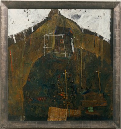 Rabenlandschaft, - Paesaggio con corvi ... (olio su tela) da Egon Schiele