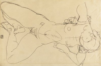 Nudo femminile reclinato, 1914 da Egon Schiele