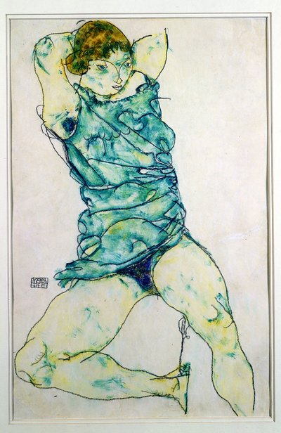 Ragazza sdraiata da Egon Schiele