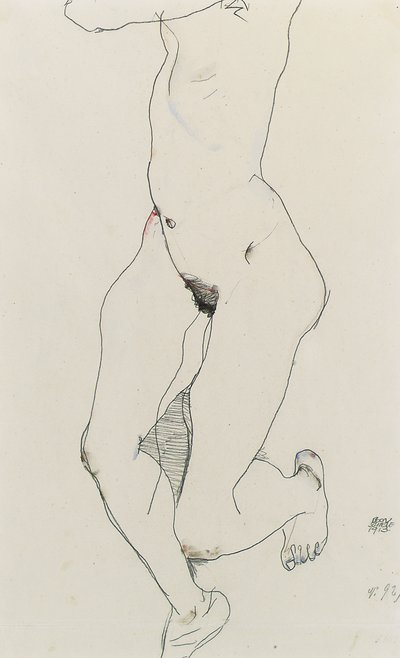 Donna che corre, 1913 da Egon Schiele