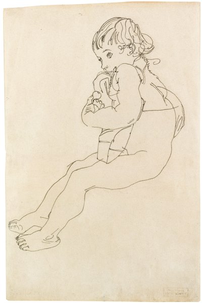 Bambino seduto, 1916 da Egon Schiele