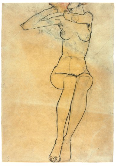 Nudo seduto, 1910 da Egon Schiele