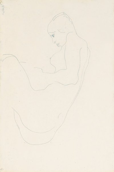 Nudo seduto da Egon Schiele
