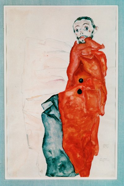 Selbstbildnis als Gefangener [Autoritratto come ... (acquerello e matita) da Egon Schiele