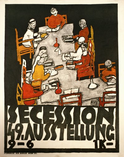 Poster della secessione da Egon Schiele