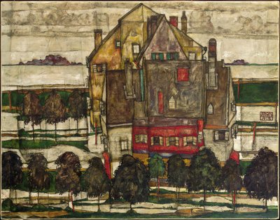 Case singole (Case con montagna) da Egon Schiele