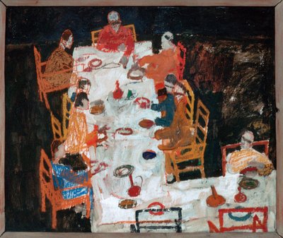 Schizzo per un ritratto di gruppo (olio e guazzo) da Egon Schiele